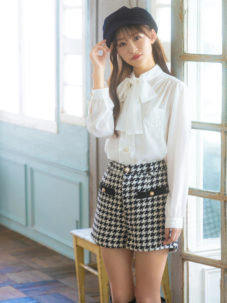 フロントポケットリボンタイブラウス - Ank Rouge(アンクルージュ)の