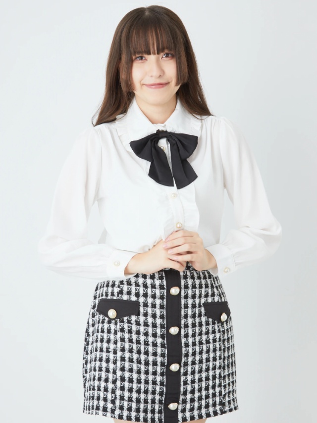 フリル衿サテンリボンブラウス - Ank Rouge(アンクルージュ)のシャツ  