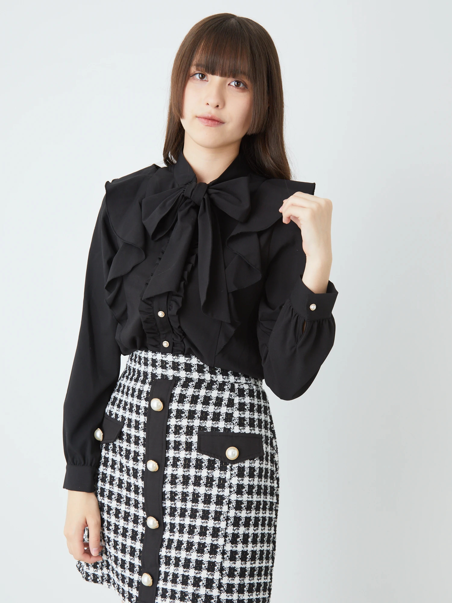 【まいちゃんADORE】⭐️値引交渉可⭐️テックギャバスカート（BLACK） セール】 テックギャバスカート （スカート）｜ADORE / アドーア