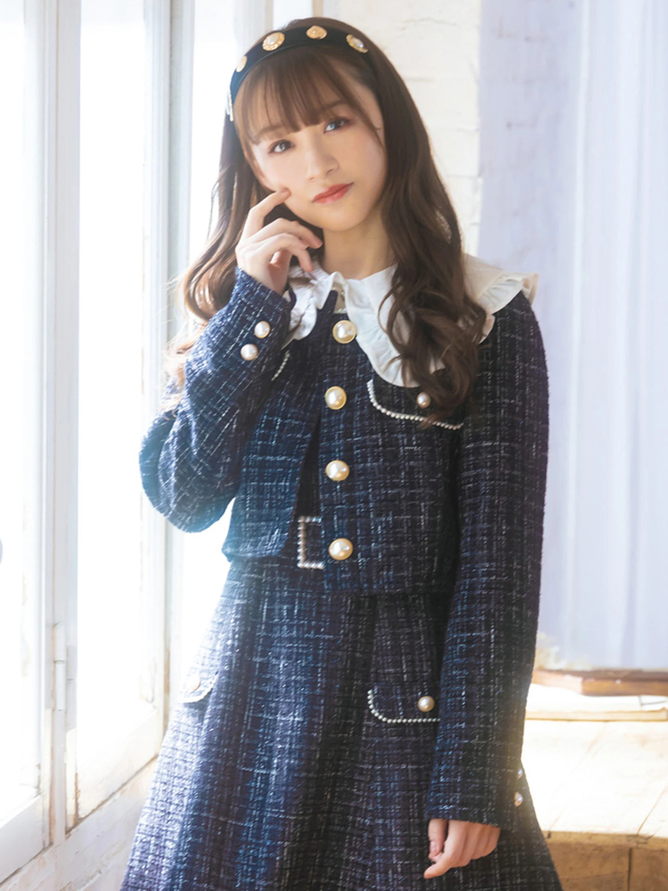 ミックスツイードノーカラー ジャケット|ANAYI OFFICIAL ONLINE
