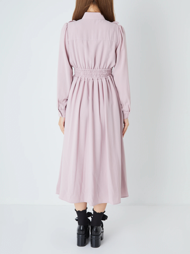 フリルリボンタイロングワンピース - Ank Rouge(アンクルージュ)の