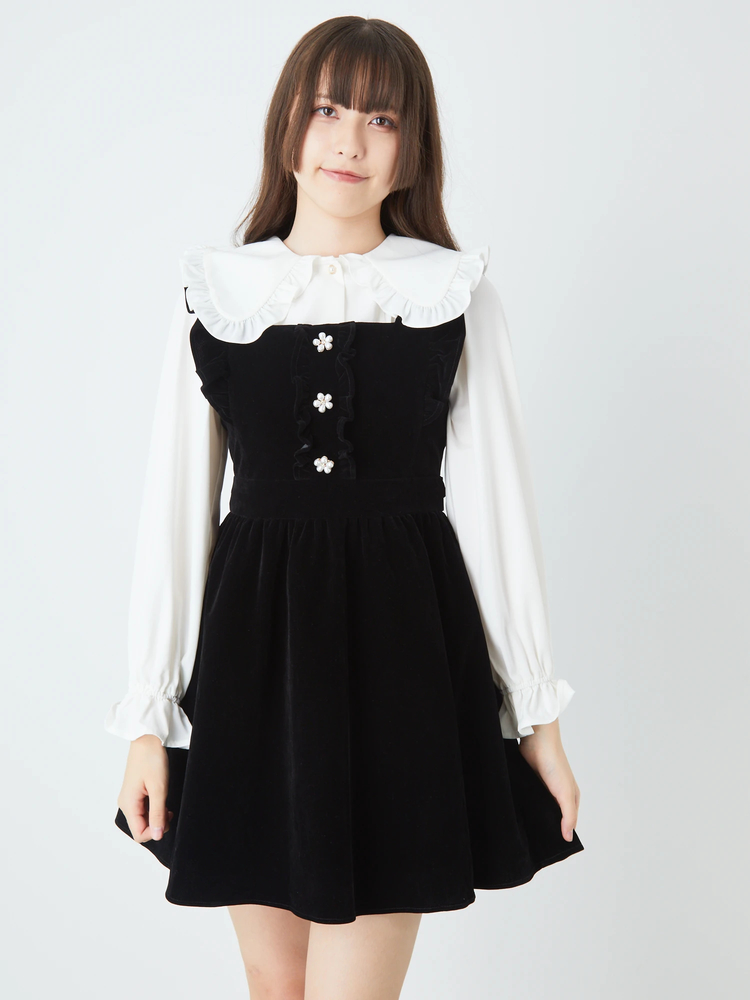 フラワーパールベロアJSK - Ank Rouge(アンクルージュ)のワンピース