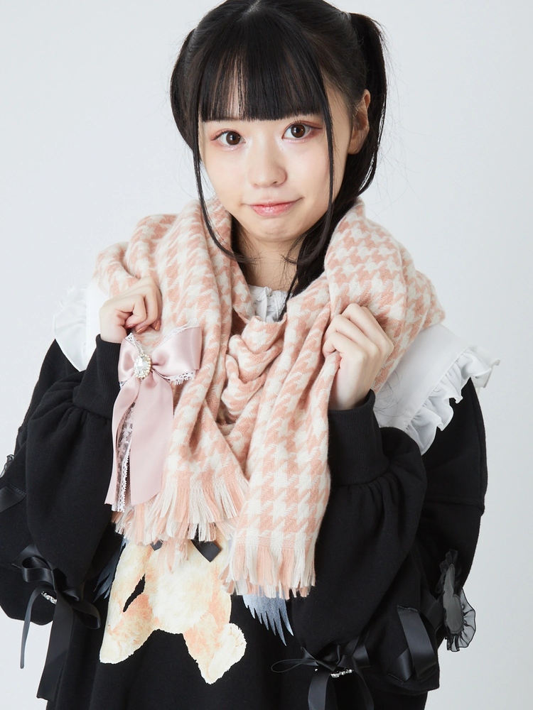 ビジューリボン千鳥ストール - Ank Rouge(アンクルージュ)のストール