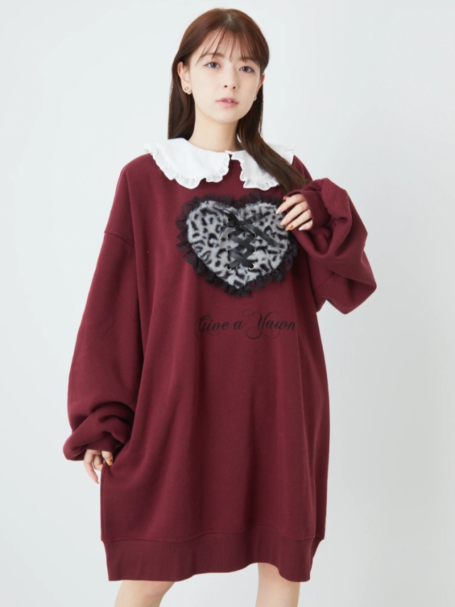 レオパードハートプルオーバー - Ank Rouge(アンクルージュ)のTシャツ 