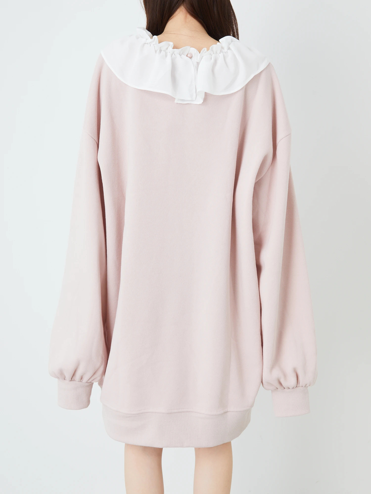【410】新品　イレーヴ　コットンリブビッグプルオーバー　1 ピンク ツインベアプルオーバー - Ank Rouge(アンクルージュ)のTシャツ