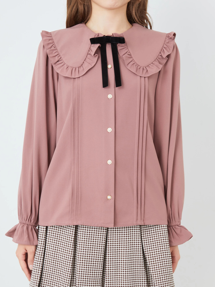 Bigフリルカラーブラウス - Ank Rouge(アンクルージュ)のシャツ