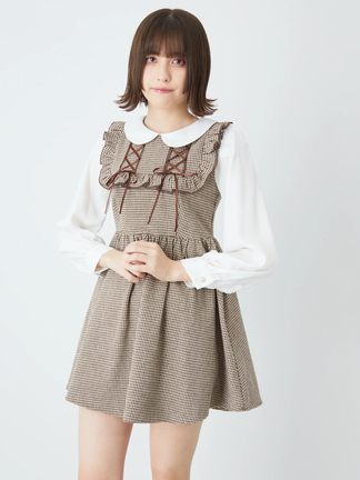 ヨークスピンドル千鳥柄OP - Ank Rouge(アンクルージュ)の