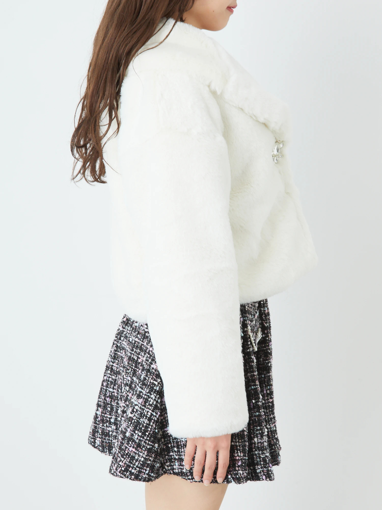 エコファーショートジャケット - Ank Rouge(アンクルージュ)の エコファーショートジャケット - Ank Rouge(アンクルージュ)の