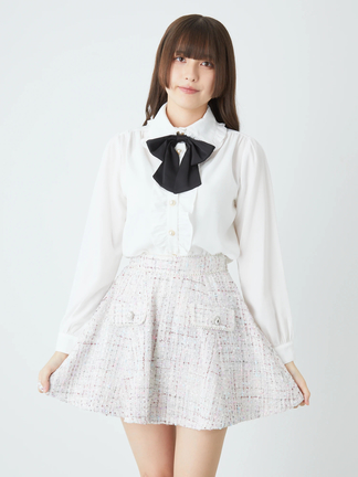 パールフラップツイードフレアSK - Ank Rouge(アンクルージュ)の