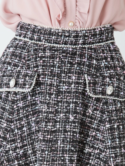 パールフラップツイードフレアsk Ank Rouge アンクルージュ のスカート ファッション通販 Ailand アイランド