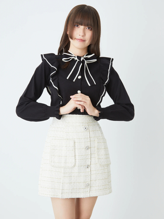 パールポケット&ビジューツイードSK - Ank Rouge(アンクルージュ