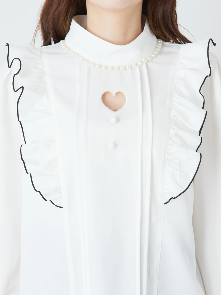 アンクルージュ　ハートくり抜きブラウス　BLACK Mサイズ ハートくりぬきブラウス - Ank Rouge(アンクルージュ)のTシャツ