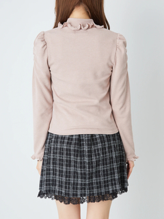 フロント開きリボンハイネックTOPS