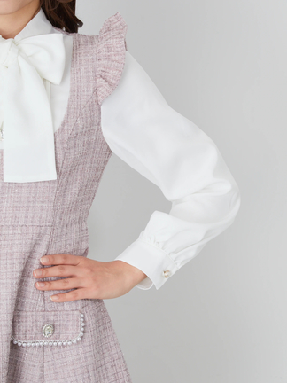 Ank Rougeセットアップ レイヤード風ツイード