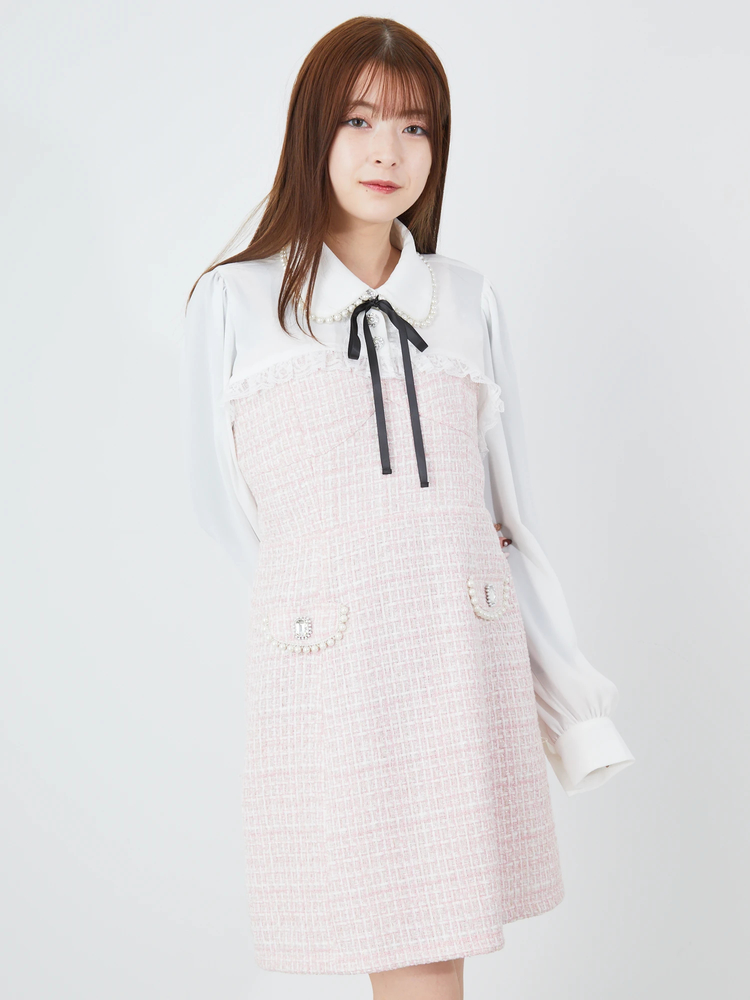 ツイードJSK - Ank Rouge(アンクルージュ)のワンピース｜ファッション