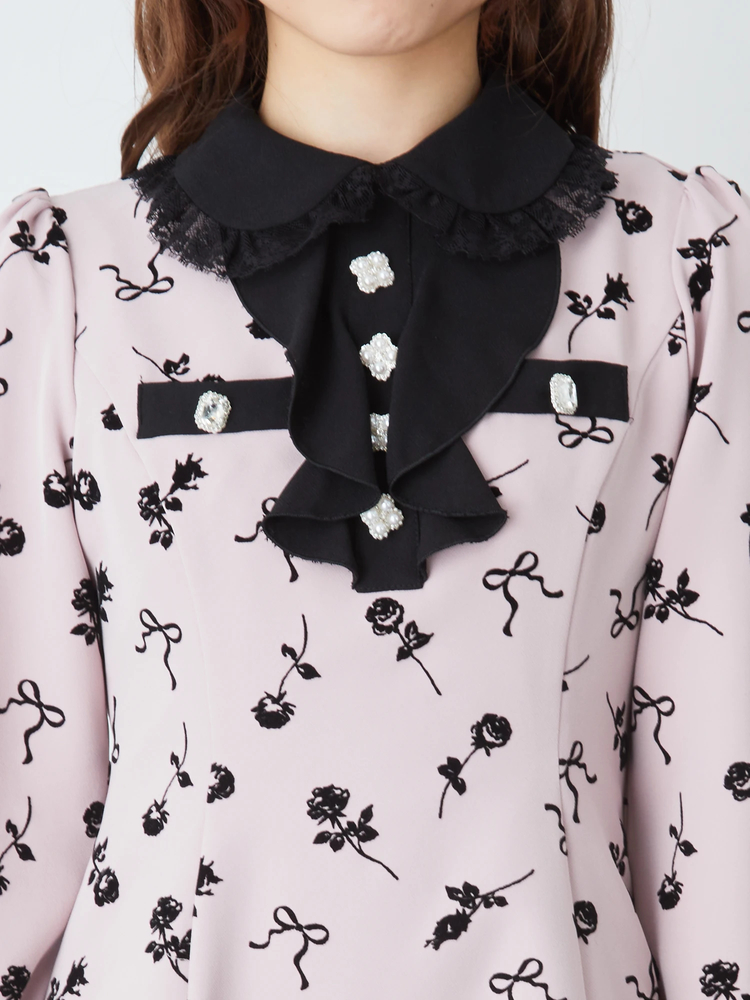 ローズフロッキーラッフルフリルOP - Ank Rouge(アンクルージュ)の