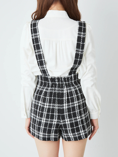 ツイードサスペンダーショートパンツ