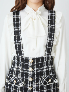 ツイードサスペンダーショートパンツ