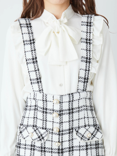 ツイードサスペンダーショートパンツ