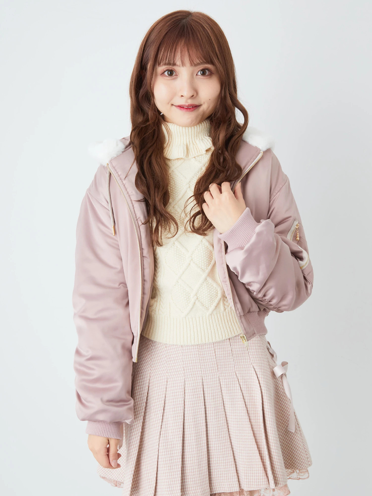 アルページュストーリー　テンセルコットンシアーブルゾン　ピンク　新品タグ付き アルページュストーリー テンセルコットンシアーブルゾン ピンク 新品