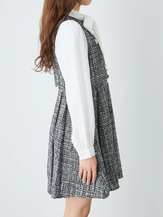 リボンタイツイードSET/UPワンピース - Ank Rouge(アン