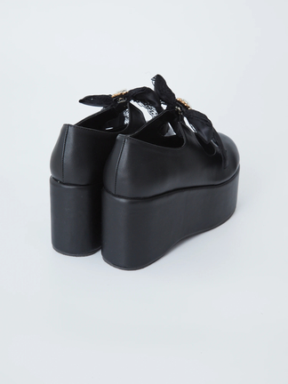 ビジューリボン厚底シューズ - Ank Rouge(アンクルージュ)のパンプス