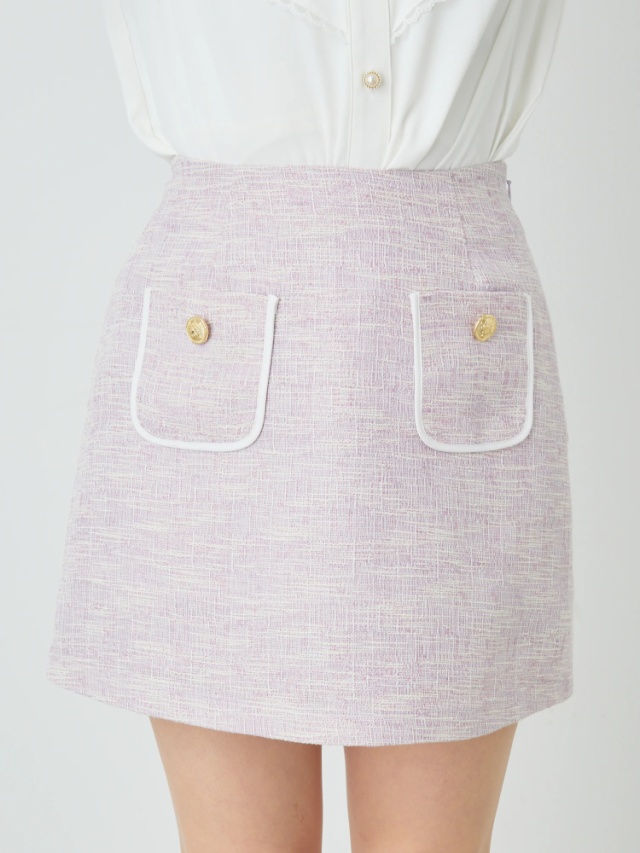 パイピングツイード台形SK - Ank Rouge(アンクルージュ)のスカート  