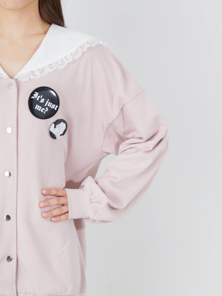 缶バッジ付きセーラーパーカー - Ank Rouge(アンクルージュ)のパーカ