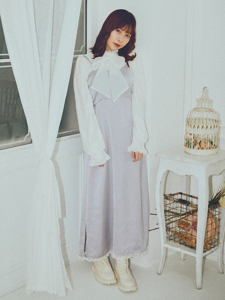 イランイラン♡1度着用　ワンピース サテンキャミOP - Ank Rouge(アンクルージュ)のワンピース