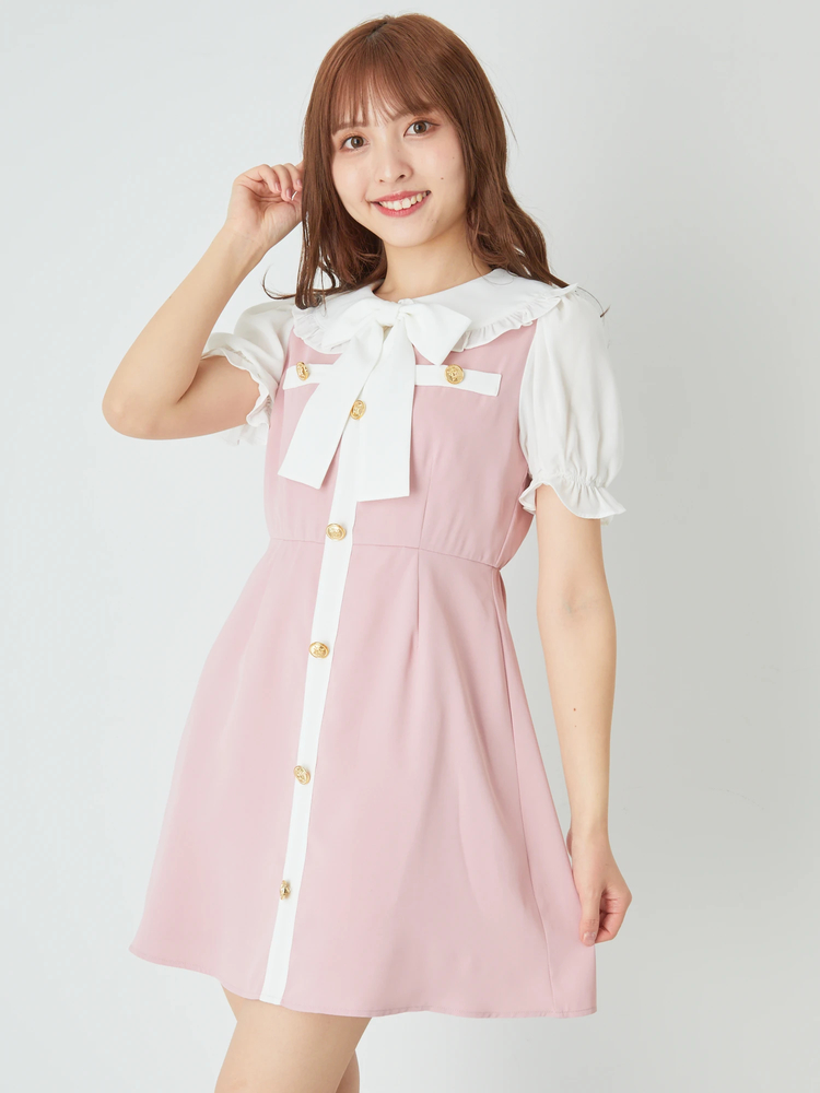 Ank Rouge 黄色 アイボリー ワンピース Ank Rouge 黄色 アイボリー ワンピース レースロングクラシック