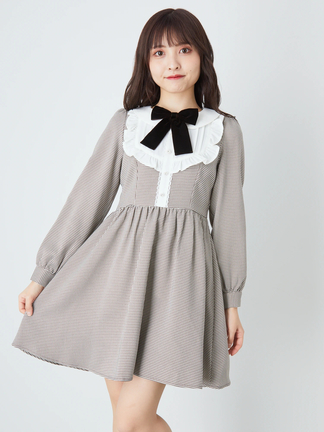 フロントヨーク千鳥ワンピース - Ank Rouge(アンクルージュ)の