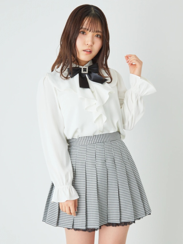 ロービングチェックミニスカート IVR m1 23年AW（SNIDEL snidel 