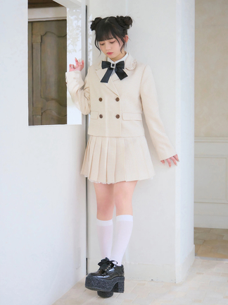 試着のみ　ツイードキュロットスカート unminou アンミヌ Andemiu｜ツイードポケツキIラインスカート | Rakuten Fashion