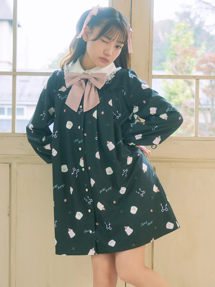 Fancy candleシャツワンピース(ピンク)