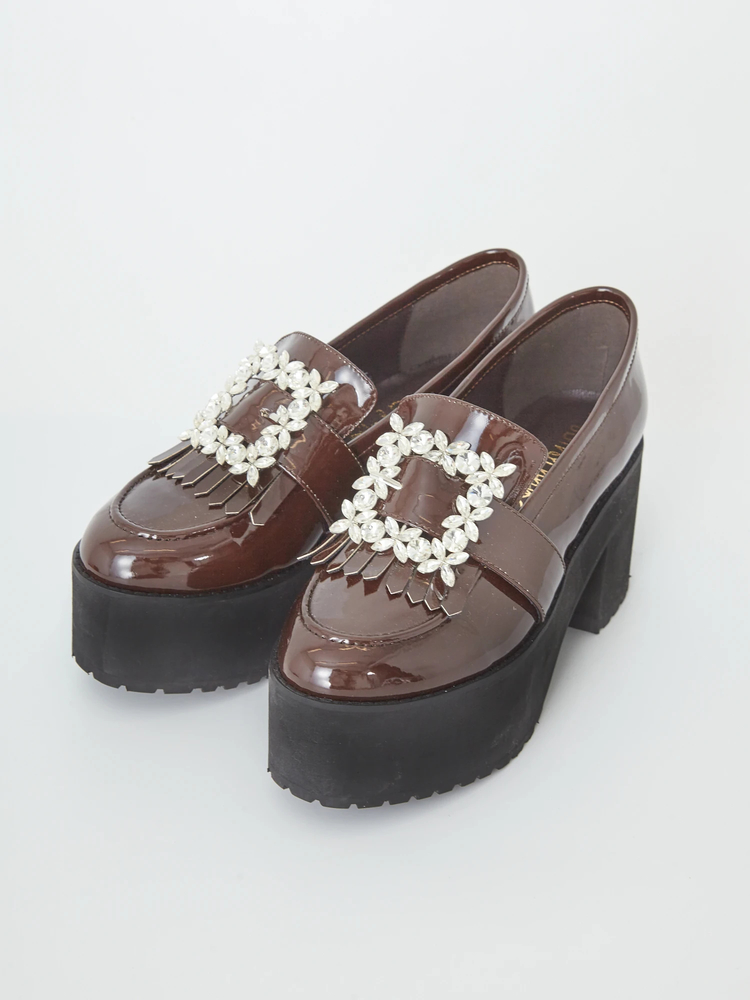 ビジューバックルローファー - Ank Rouge(アンクルージュ)のローファー