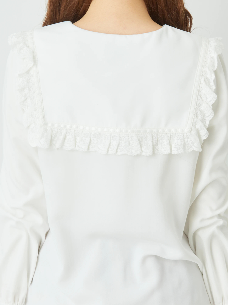 ハシゴリボンセーラーカラーブラウス - Ank Rouge(アン