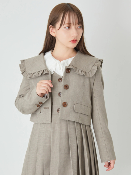 Vintage School セーラーカラージャケット(ベージュ)