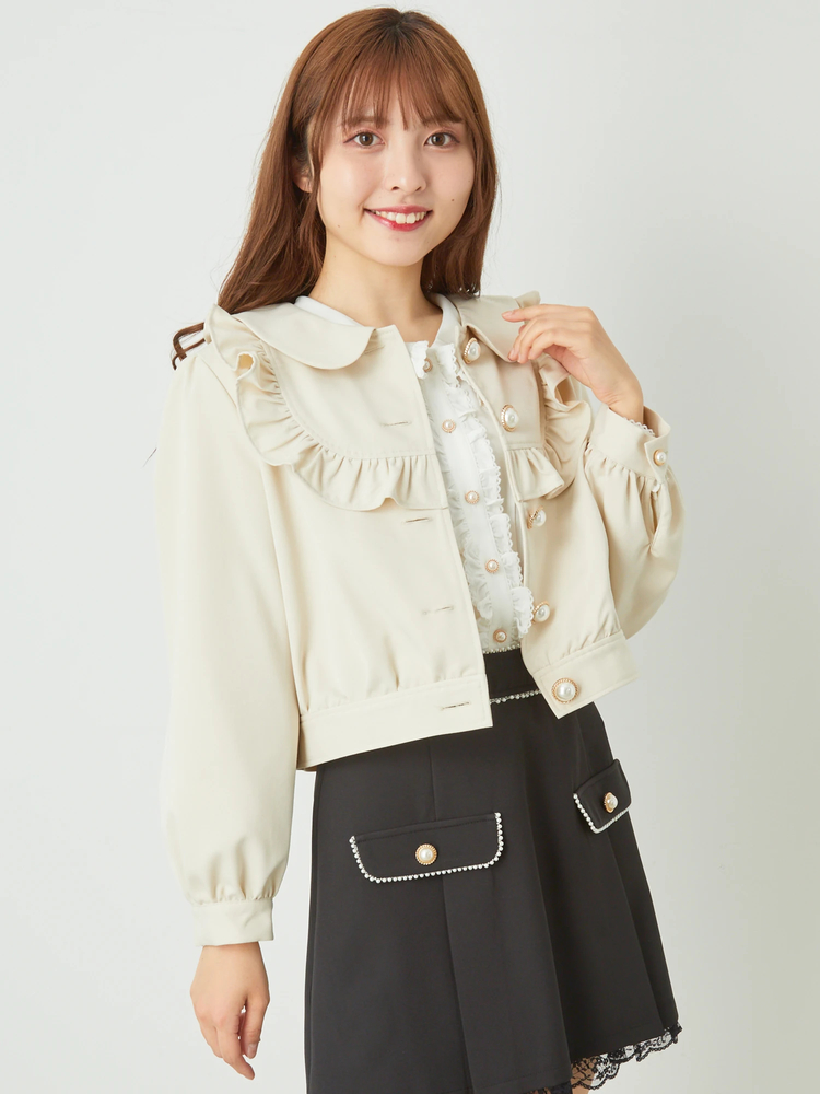 ラウンドヨークフリルブルゾン - Ank Rouge(アンクルージュ)のブルゾン