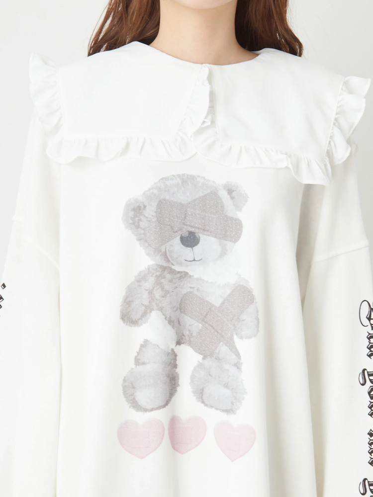 Ank Rouge アンクルージュ テディベアプリント Tシャツ（お値下げ可能） くまちゃんティーパーティーTe - Ank Rouge(アンクルージュ)のT