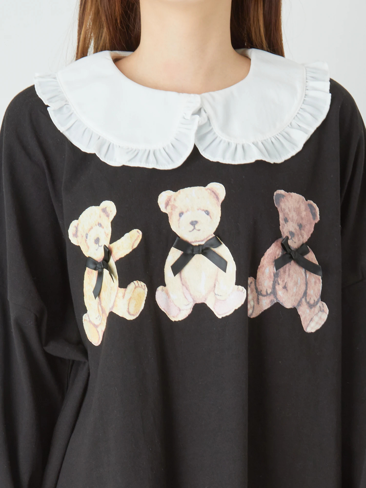 Ank Rouge ロングTシャツ クマ くまちゃんロンTe - Ank Rouge(アンクルージュ)のTシャツ