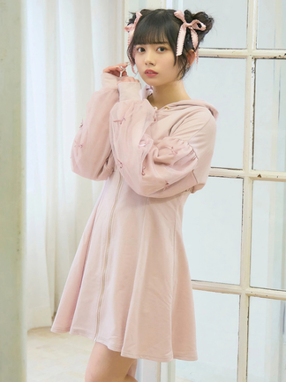 チュール袖ハイウエストパーカーOP - Ank Rouge(アンクルージュ)の