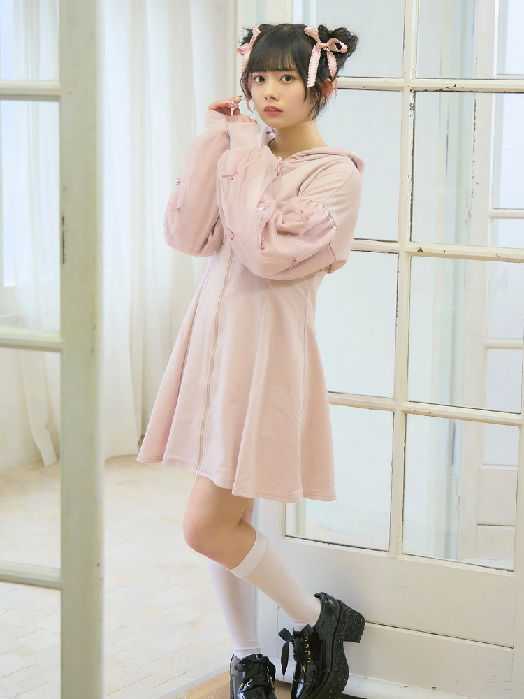 Hysteric Gramour ロングパーカー ワンピース ヒスガール ピンク HYSTERIC GLAMOUR - HYSTERIC GLAMOUR(ヒステリックグラマー) パーカー