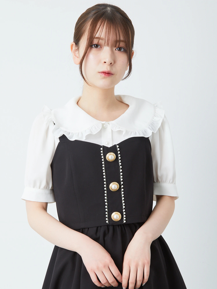 日本最級 パールボタンビスチェ - Rouge(アンクルージュ)のTシャツ Ank トップス