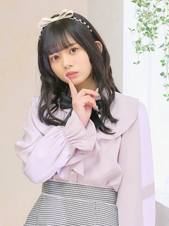 リボン×ビジューカチューシャ