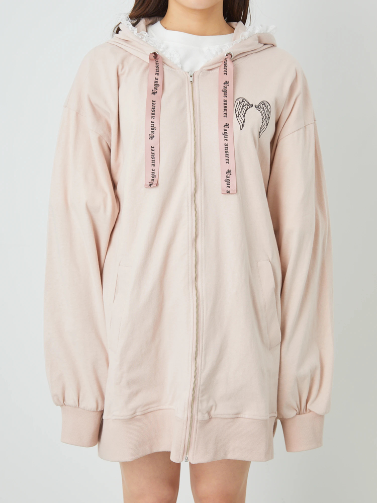 HEAVY WEIGHT 12.0oz ANGEL LOGO ZIP HOODIE – That's life