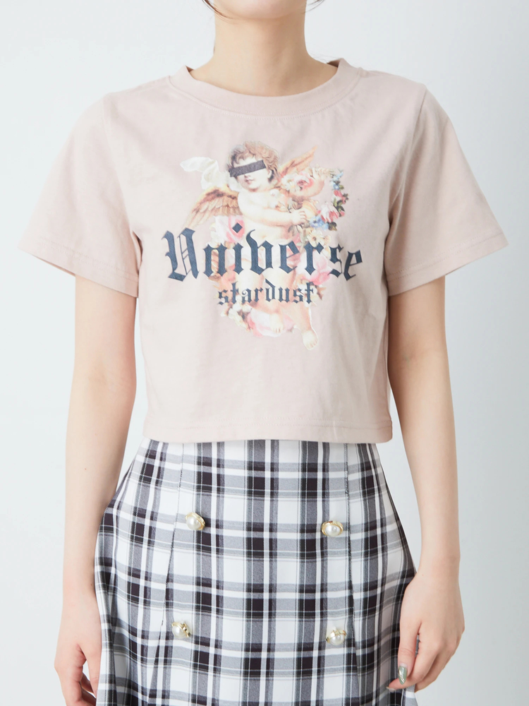 平成 Y2K ANGEL BLUE リアル いちご プリント リンガーTシャツ 女児服 虹色 リンガーT ピチ | Pay ID
