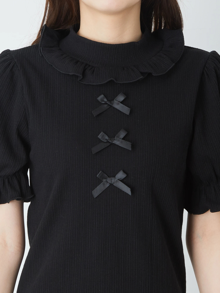 ♡あい♡　14のリボン&15デビル赤 デコルテ開きリボンニット - Ank Rouge(アンクルージュ)のニット