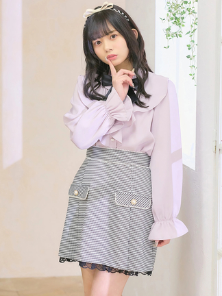 スカラップパールミニスカート ダーリッチ Darich スカラップパールミニスカート （ブラック