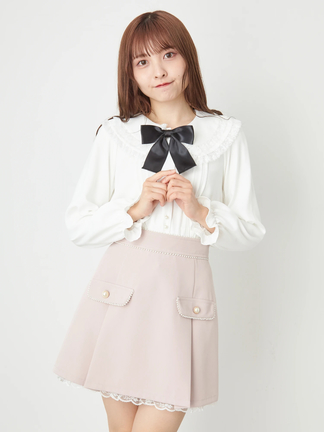 AnkRouge ミニスカート ハートボタンチェックミニSK - Ank Rouge(アンクルージュ)の