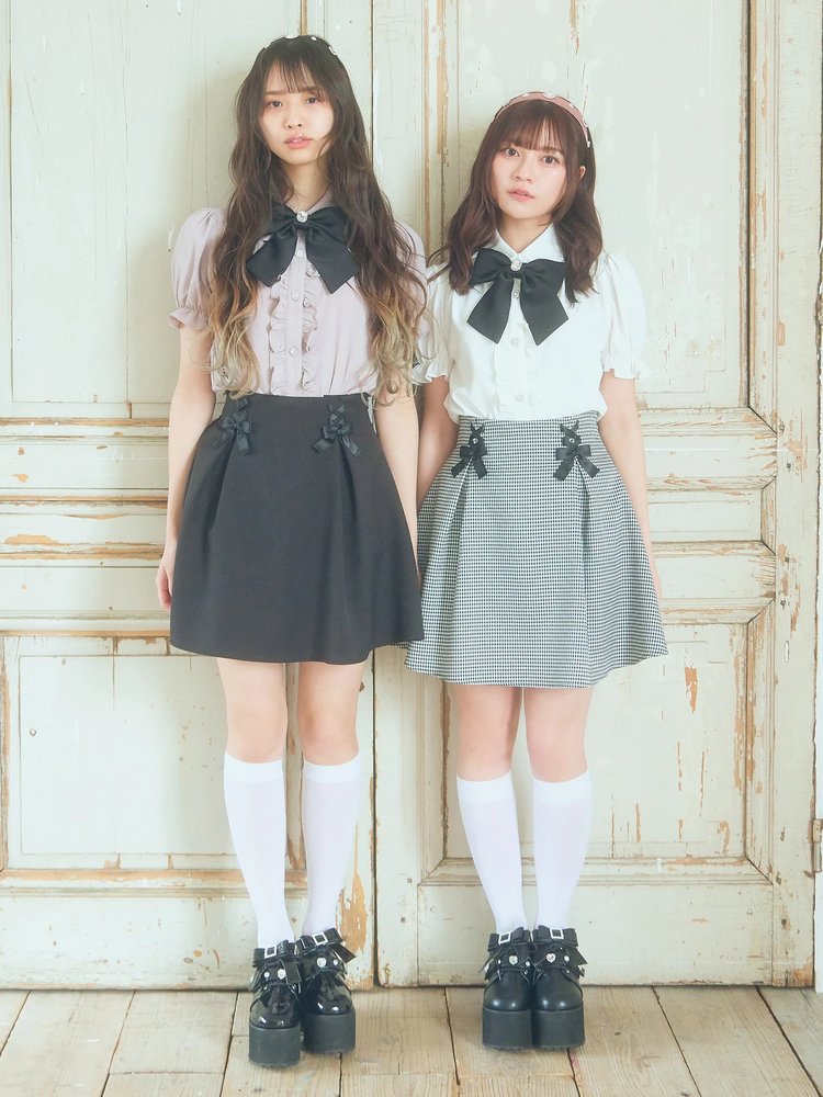 リボンスピンドルハイウエストフレアーSK - Ank Rouge(アンクルージュ